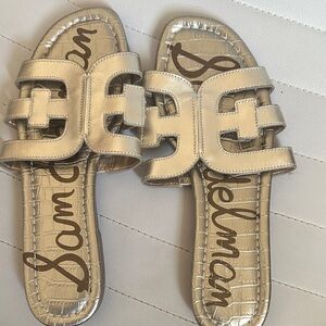 Sam Edelman Metallic Silver Slide Sandals 7M